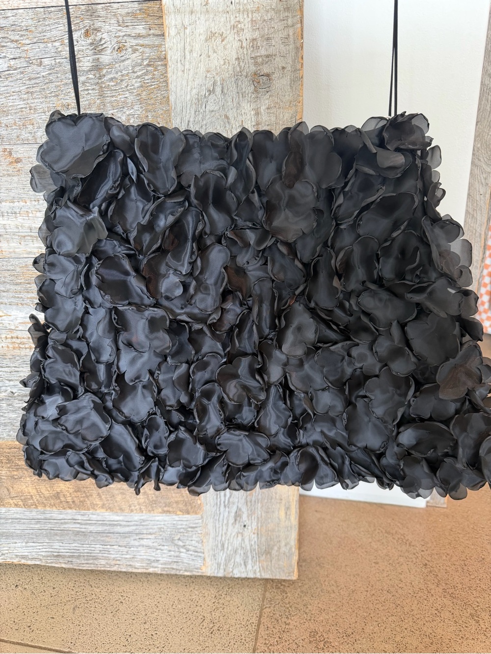 Selezza London BLACK Petal Appliqué mini skirt  NWT